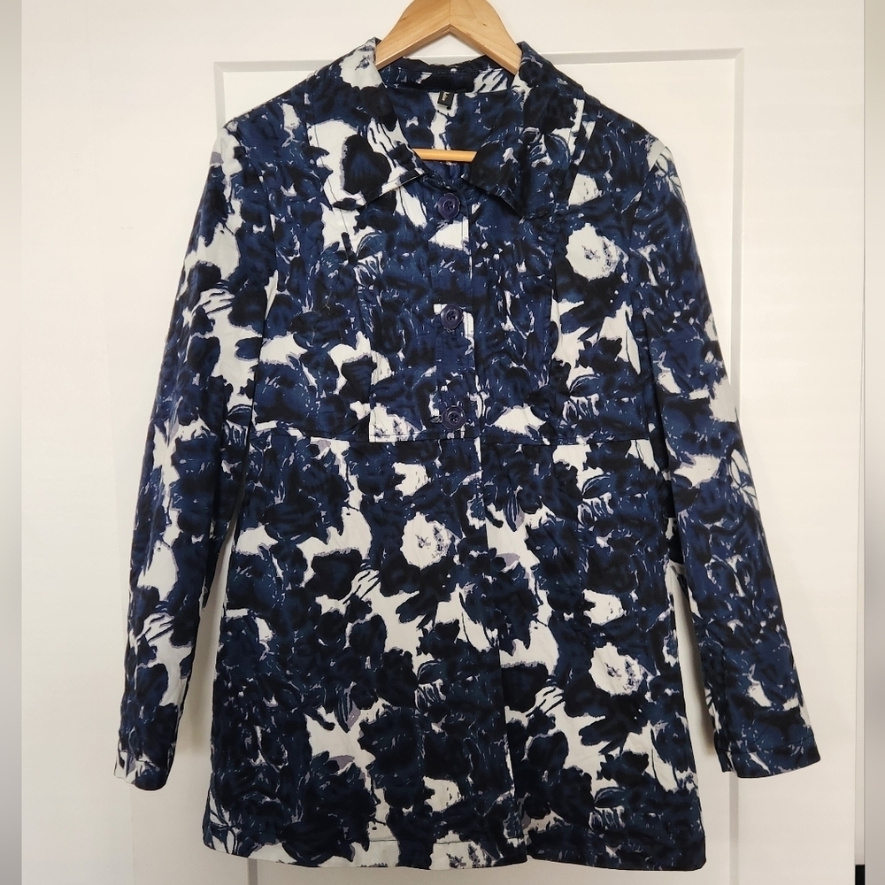 Floral Button Down Lightweight Jacket